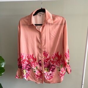 Catherine Malandrino Floral Blouse Size XS
